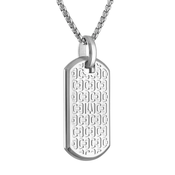 Icon Pendant Stainless Steel with Meteorite