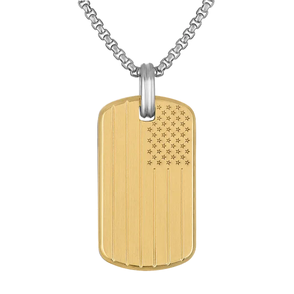 150th Flag Pendant Stainless Steel