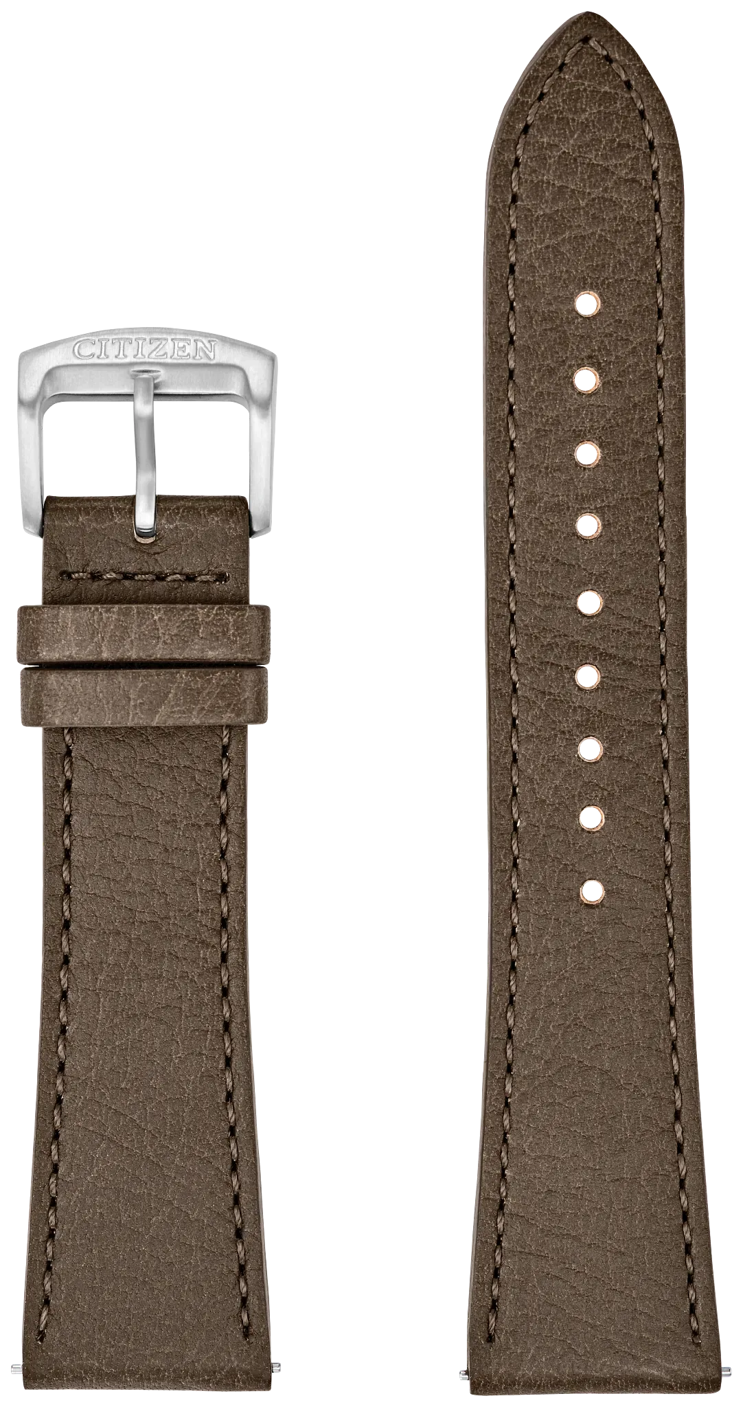 Brown Textured Leather Strap